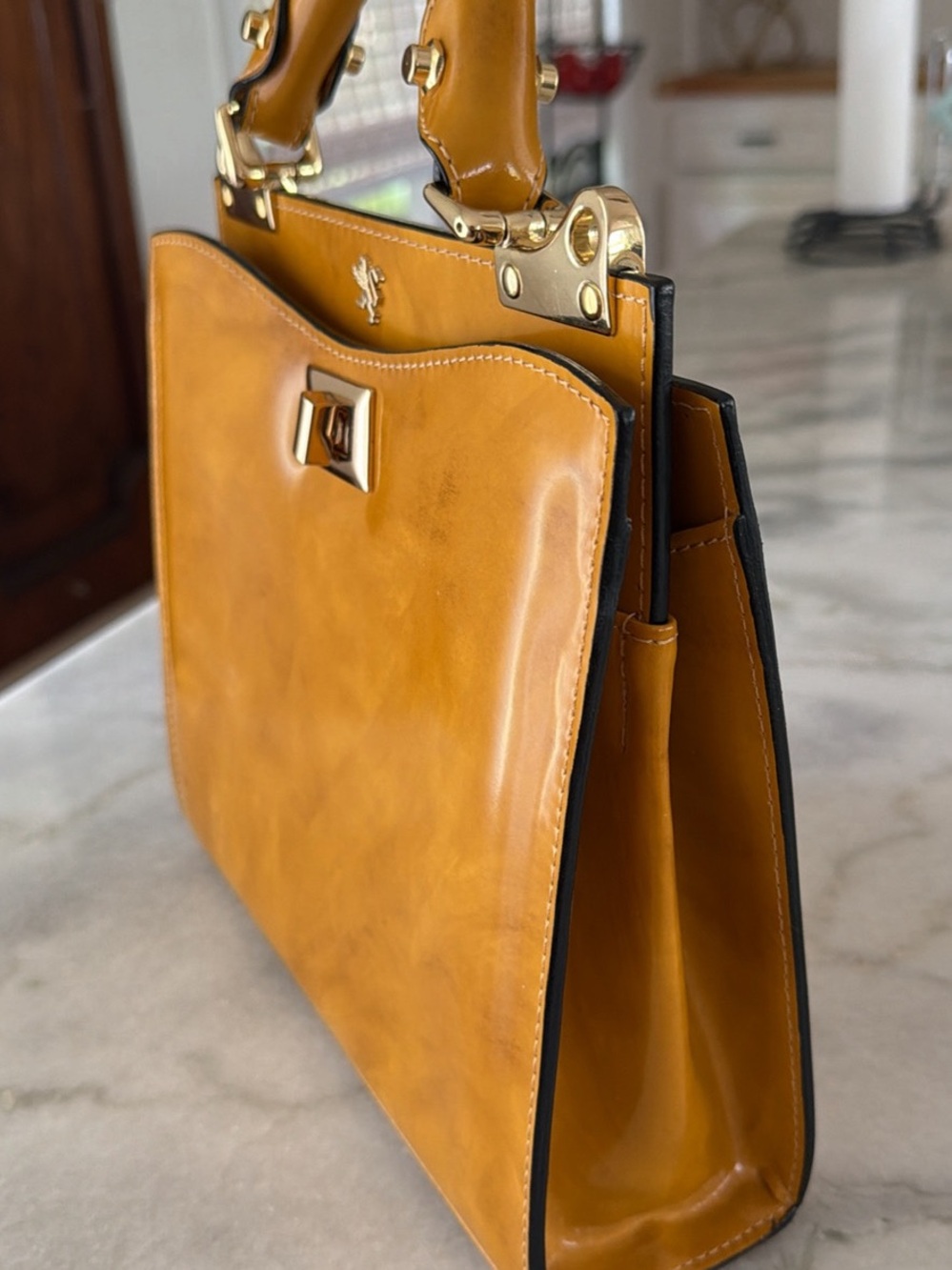 Pratesi ~ Anna Maria Luisa de' Medici Hand Bag ~ BEAUTIFUL 🧡 - Picture 5 of 14